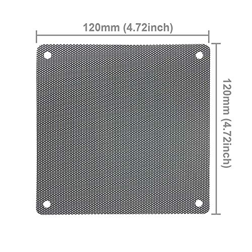 HASTHIP® 10PCS 12cm PC Fan Dust Filter Black Square Computer Mesh Dustproof Case Cover Cooler with 20 Screws HASTHIP® 10PCS 12cm PC Fan Dust Filter Black Square Computer Mesh Dustproof Case Cover Cooler with 20 Screws